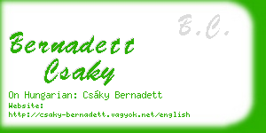bernadett csaky business card